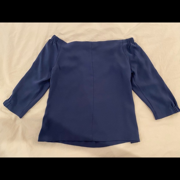 Babaton off-the-shoulder shirt, blue - Picture 4 of 5